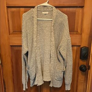 Aeropostale Gray Open-Front Cardigan